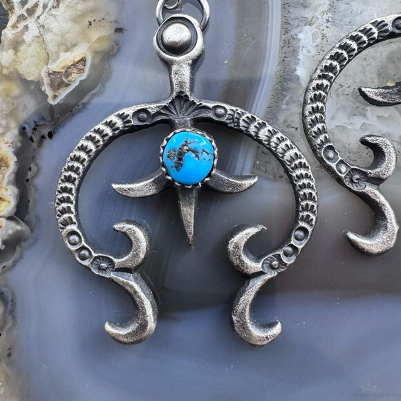 Eva & Linberg Billah Sterling Oval Turquoise Naja Dangle Earrings For Women #1 - Picture 5 of 10